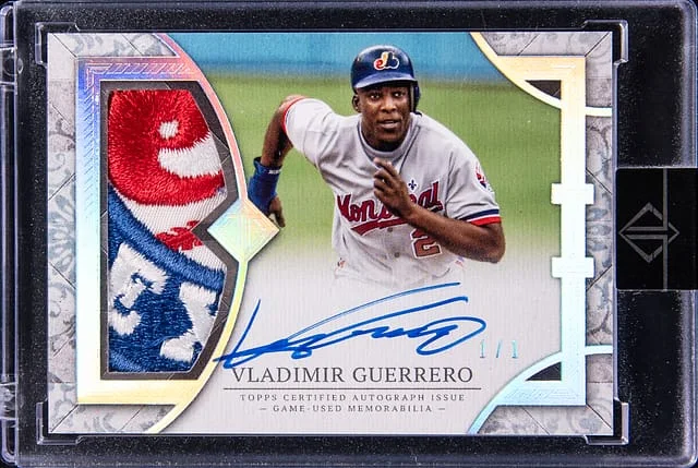 2024 Topps Vladimir Guerrero Transcendent Collection Patch Autograph #TPCA-VG card image