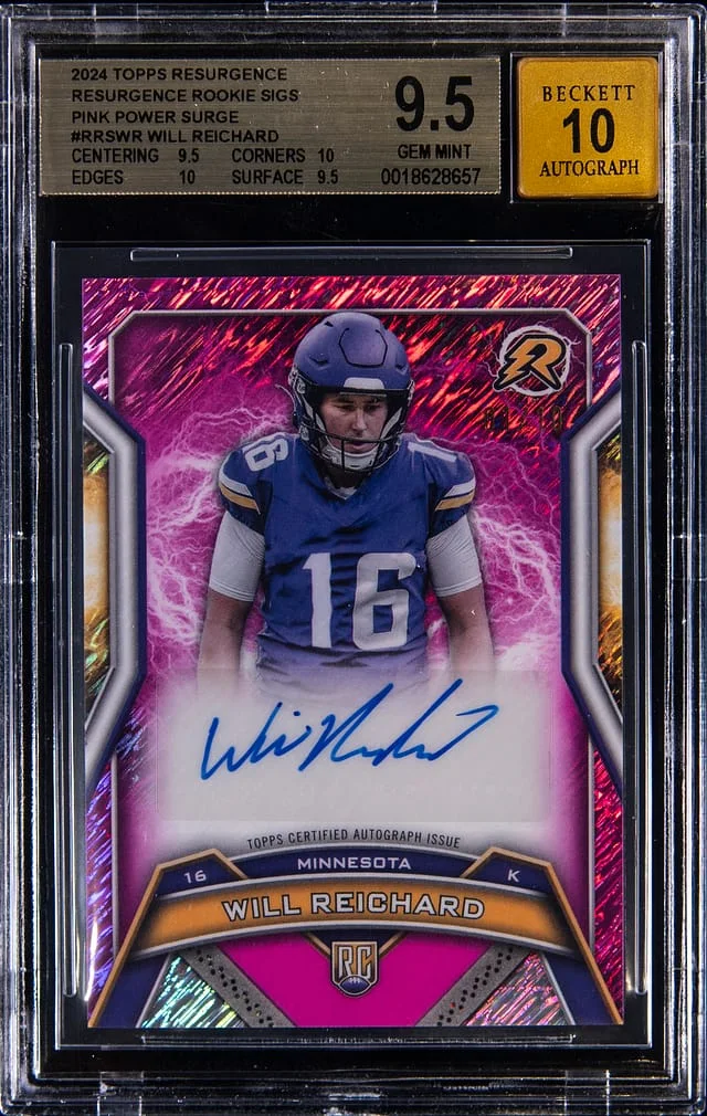 2024 Topps Will Reichard Resurgence Signatures Pink Power Surge #RRS-WR card image