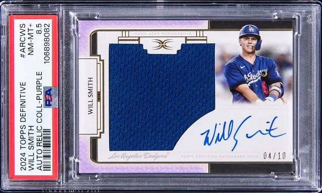 2024 Topps Will Smith Definitive Collection Autograph Relic Purple #ARC-WS card image