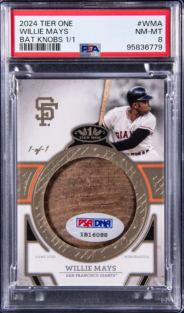 2024 Topps Willie Mays Tier One Bat Knob #T1BK-WMA card image