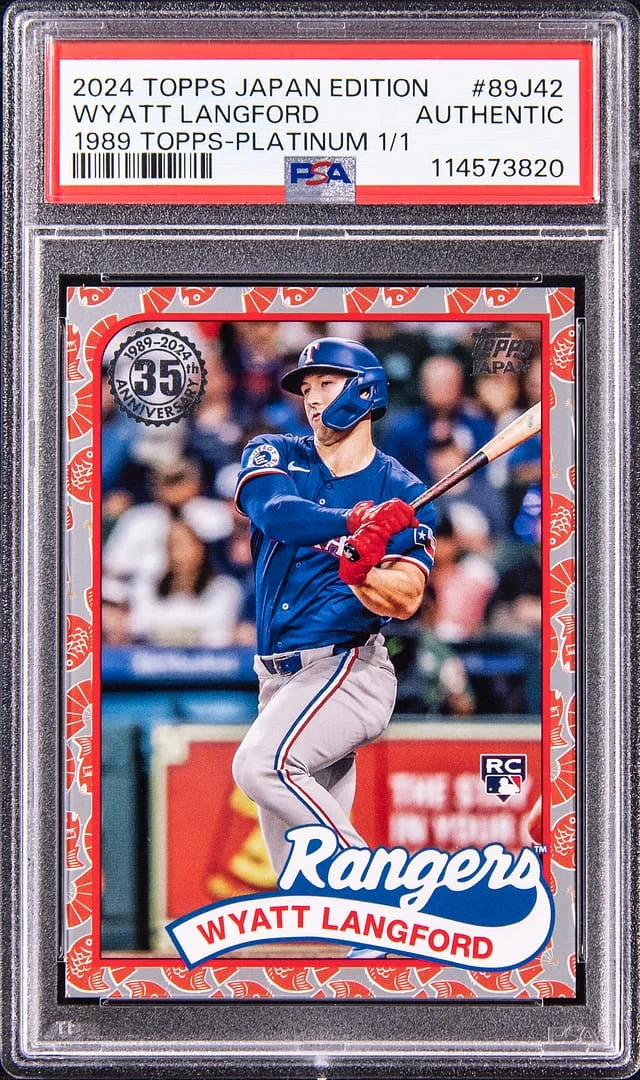 2024 Topps Wyatt Langford Japan Edition 1989 Topps Platinum #89J-42 card image