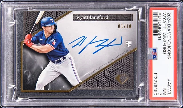 2024 Topps Wyatt Langford Diamond Icons Autograph #AC-WL card image