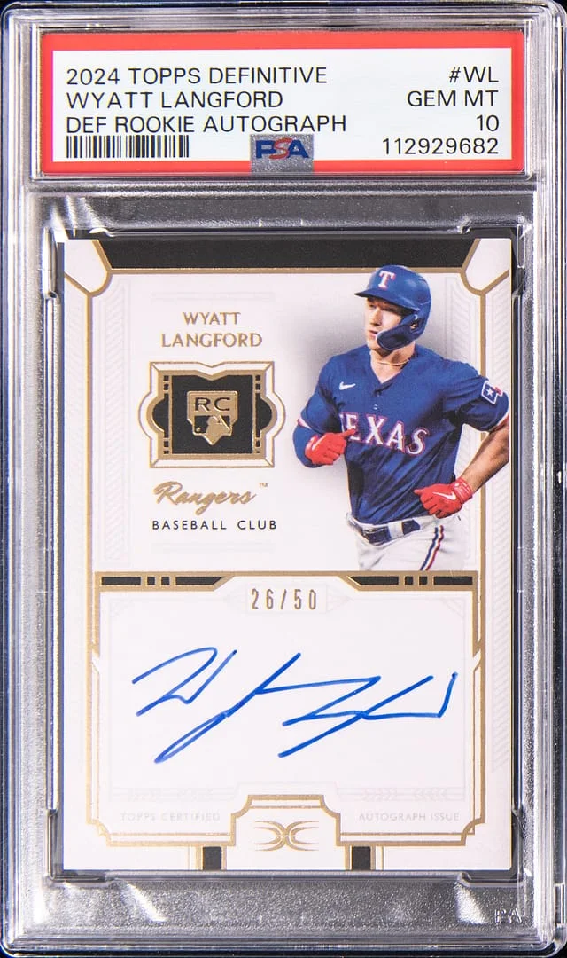 2024 Topps Wyatt Langford Definitive Autograph #DRA-WL card image