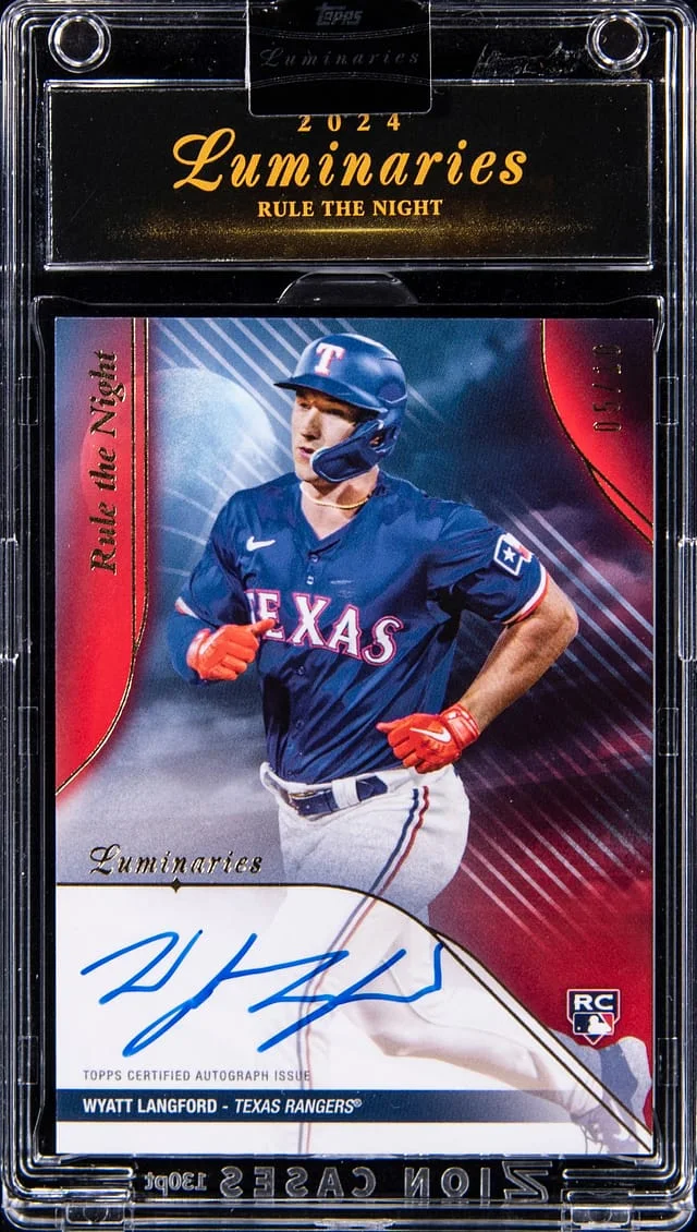 2024 Topps Wyatt Langford Luminaries Rule the Night #RN-WLA card image