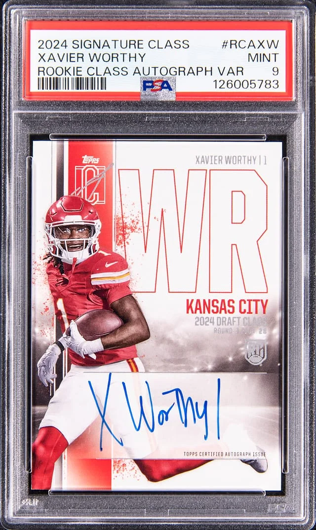 2024 Topps Xavier Worthy Signature Class Class Autograph Variation #RCA-XW card image