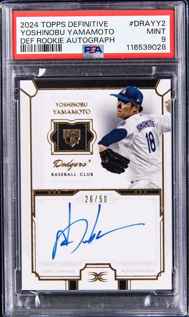 2024 Topps Yoshinobu Yamamoto Definitive Definitive Autograph #DRA-YY2 card image