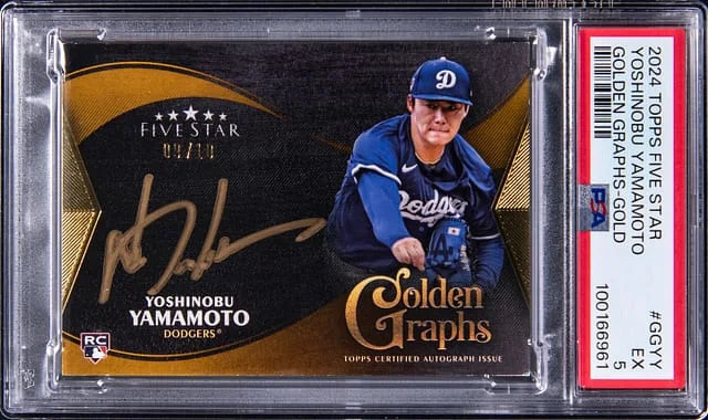 2024 Topps Yoshinobu Yamamoto Five Star Golden Graphs Gold #GG-YY card image