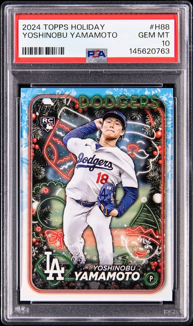 2024 Topps Yoshinobu Yamamoto Holiday Variation #H88 card image