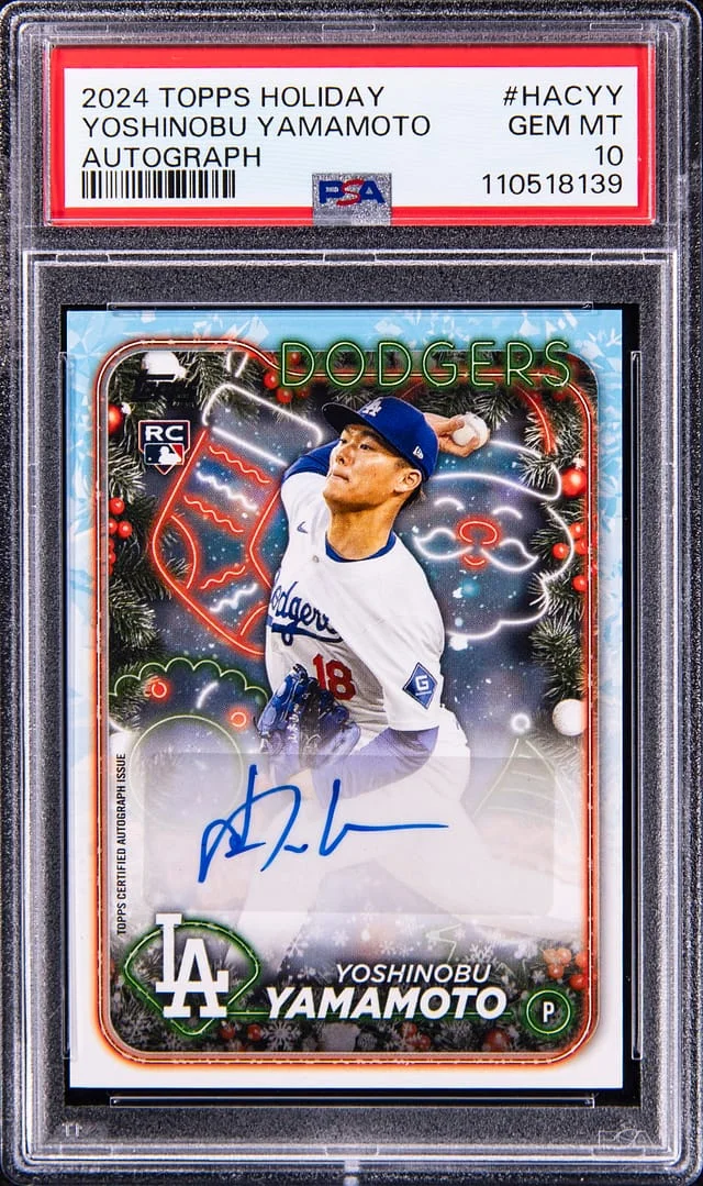 2024 Topps Yoshinobu Yamamoto Holliday Autograph #HAC-YY card image