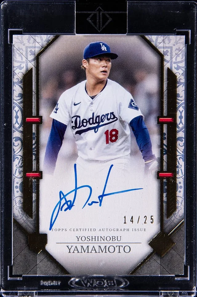 2024 Topps Yoshinobu Yamamoto Transcendent Collection Showcase Autograph #RSA-YY card image