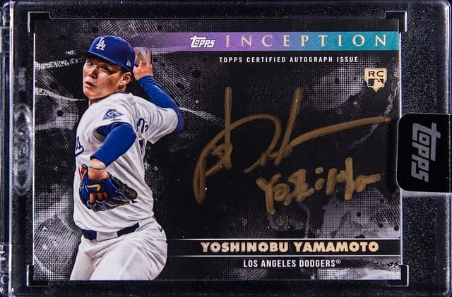 2024 Topps Yoshinobu Yamamoto Inception Silver Signings Gold Ink Inscription #SS-YY card image