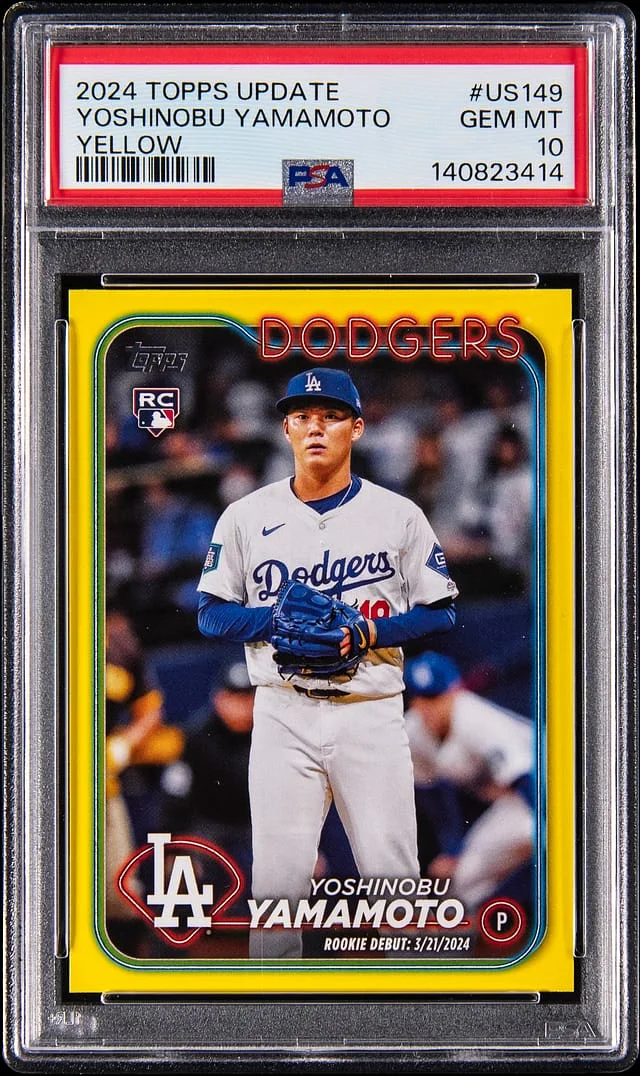 2024 Topps Yoshinobu Yamamoto Yellow #US149 card image