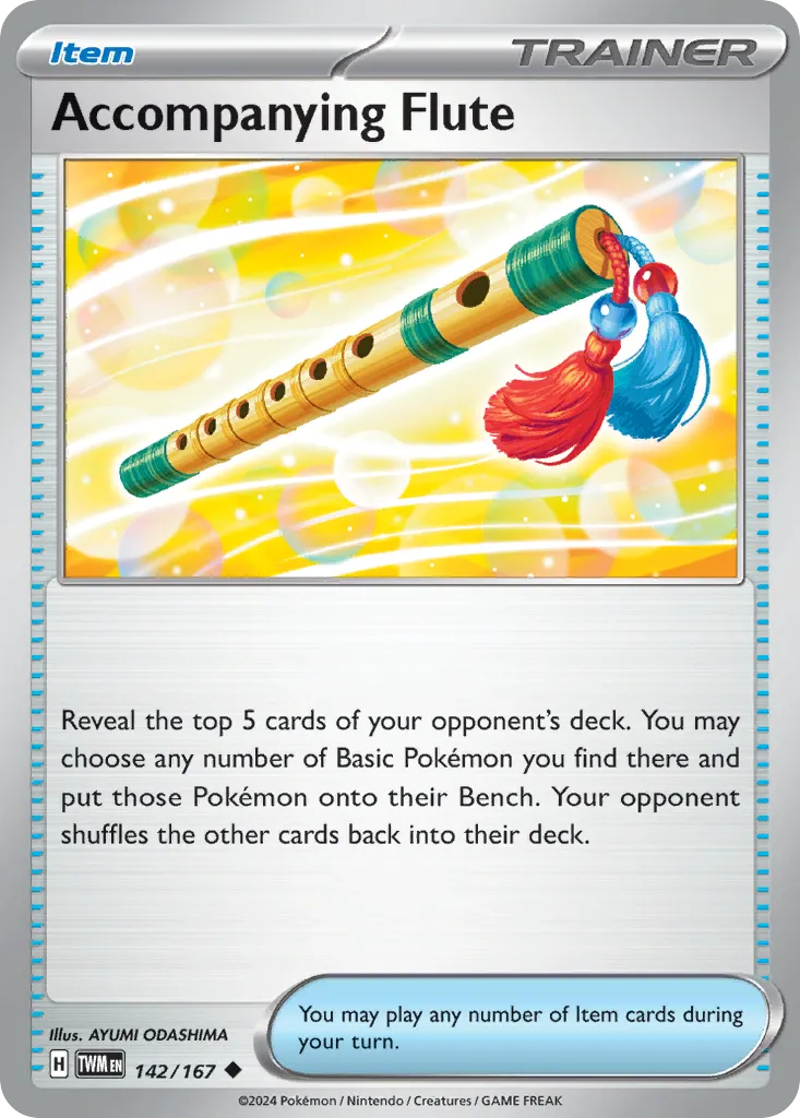2024 Twilight Masquerade Accompanying Flute #142/167 Uncommon card image