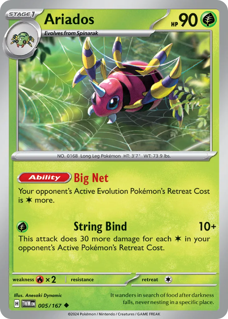 2024 Twilight Masquerade Ariados #005/167 Uncommon card image