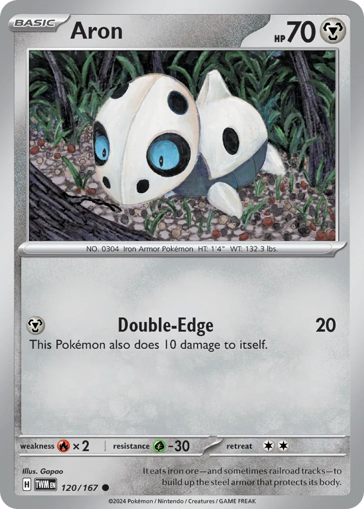 2024 Twilight Masquerade Aron Common #120/167 Common card image