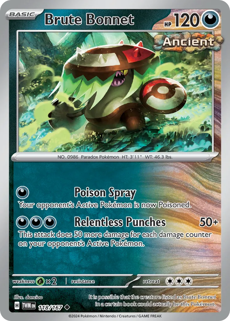 2024 Twilight Masquerade Brute Bonnet #118/167 Uncommon card image