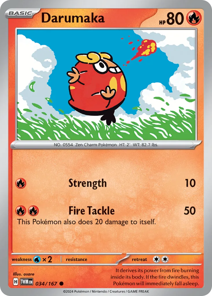 2024 Twilight Masquerade Darumaka Common #034/167 Common card image
