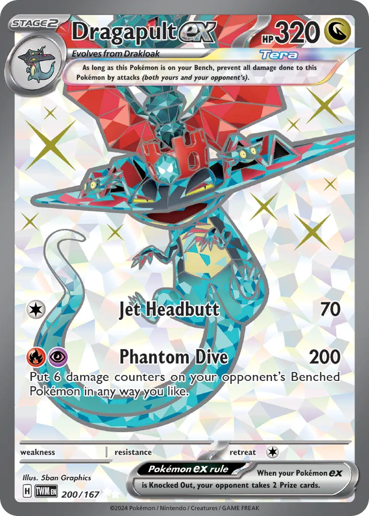 2024 Twilight Masquerade Dragapult ex #200/167 Ultra Rare card image