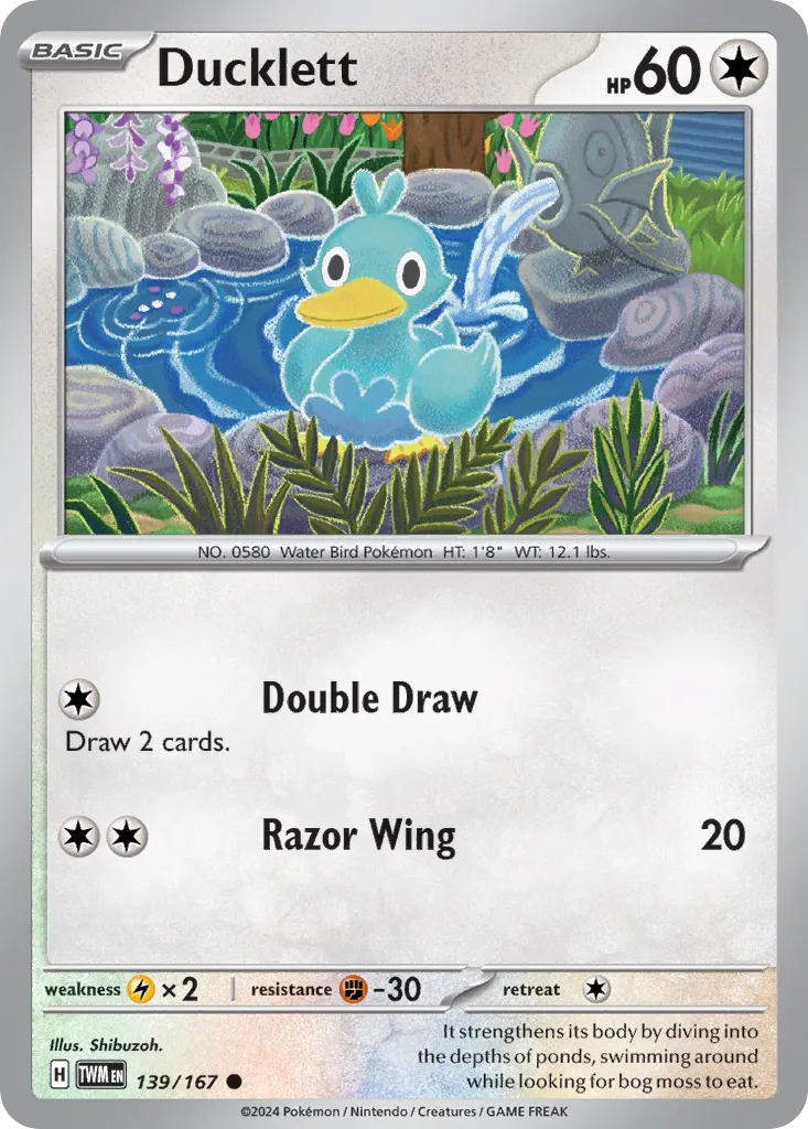 2024 Twilight Masquerade Ducklett Common #139/167 Common card image