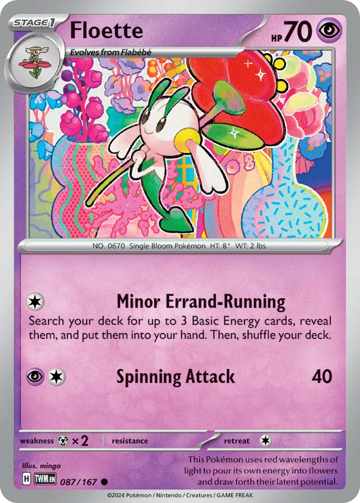 2024 Twilight Masquerade Floette Common #087/167 Common card image