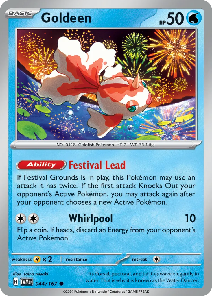 2024 Twilight Masquerade Goldeen #044/167 Common card image