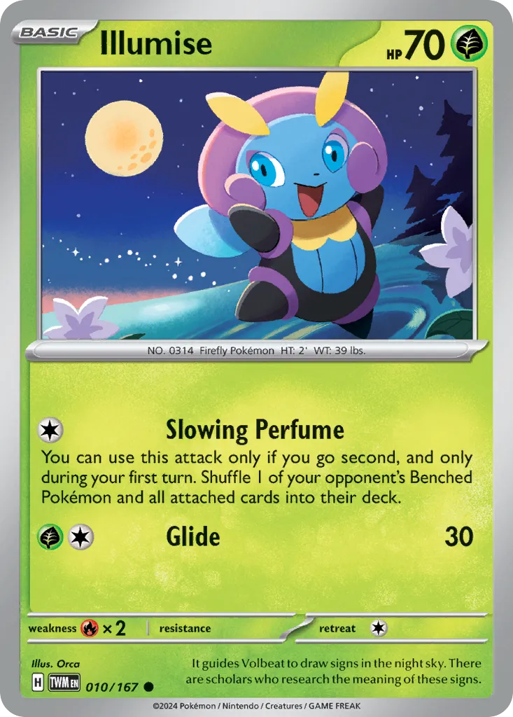 2024 Twilight Masquerade Illumise Common #010/167 Common card image