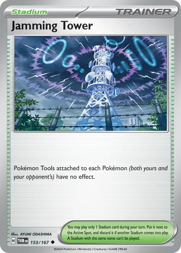 2024 Twilight Masquerade Jamming Tower #153/167 Uncommon card image