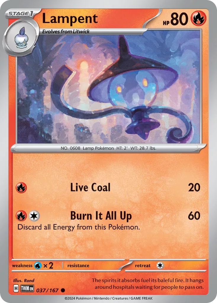 2024 Twilight Masquerade Lampent Common #037/167 Common card image