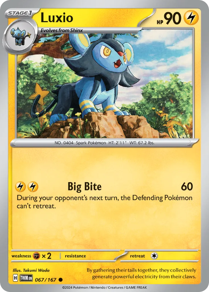 2024 Twilight Masquerade Luxio Common #067/167 Common card image