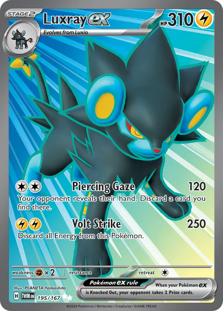 2024 Twilight Masquerade Luxray ex #195/167 Ultra Rare card image