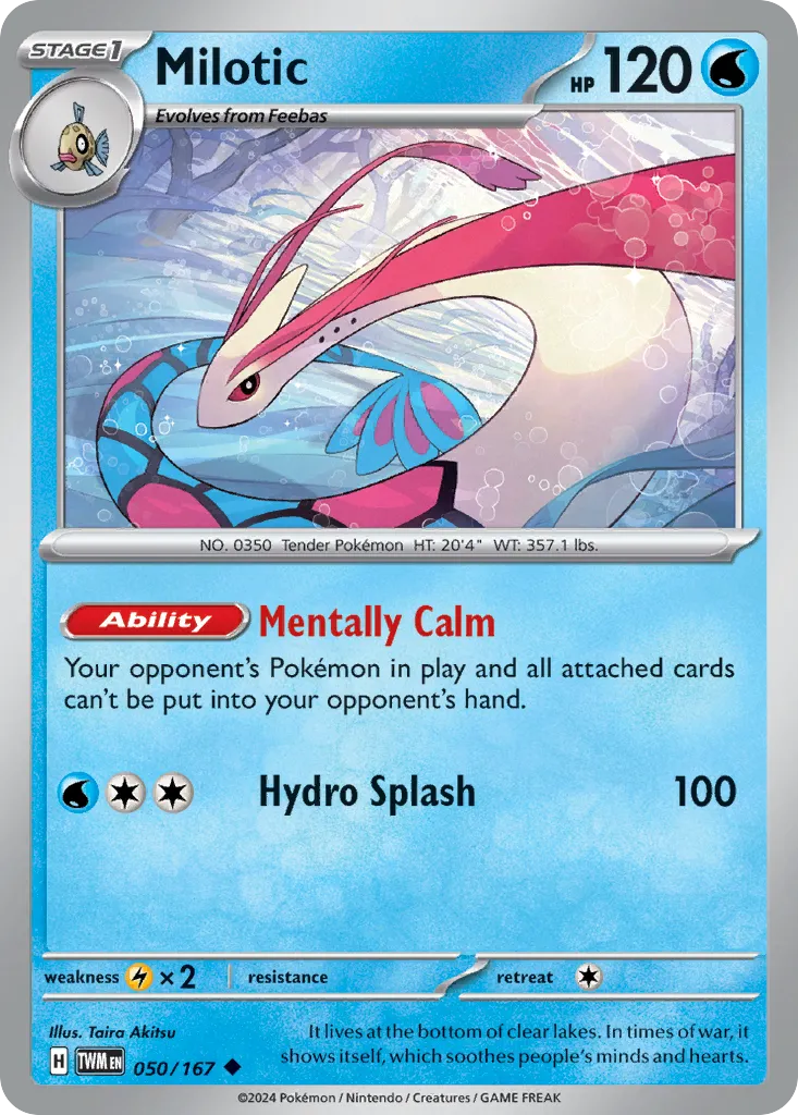 2024 Twilight Masquerade Milotic #050/167 Uncommon card image