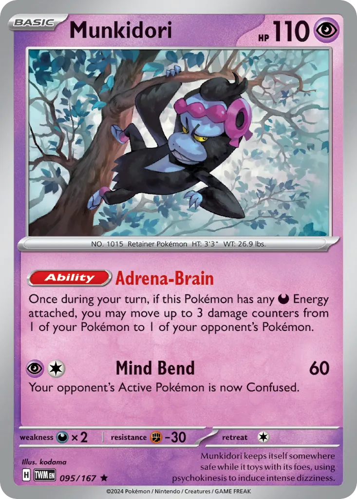 2024 Twilight Masquerade Munkidori #095/167 Rare card image