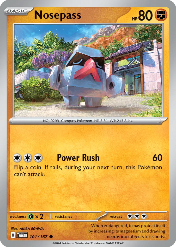 2024 Twilight Masquerade Nosepass Common #101/167 Common card image