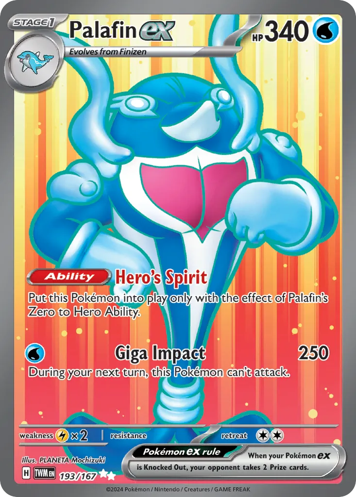 2024 Twilight Masquerade Palafin ex #193/167 Ultra Rare card image
