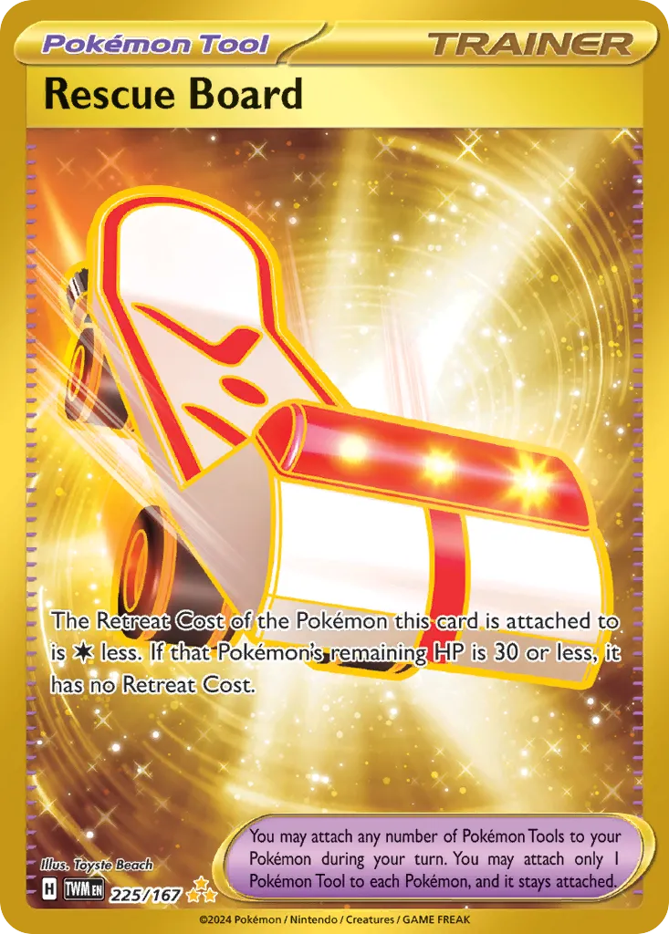 2024 Twilight Masquerade Rescue Board #225/167 Hyper Rare card image