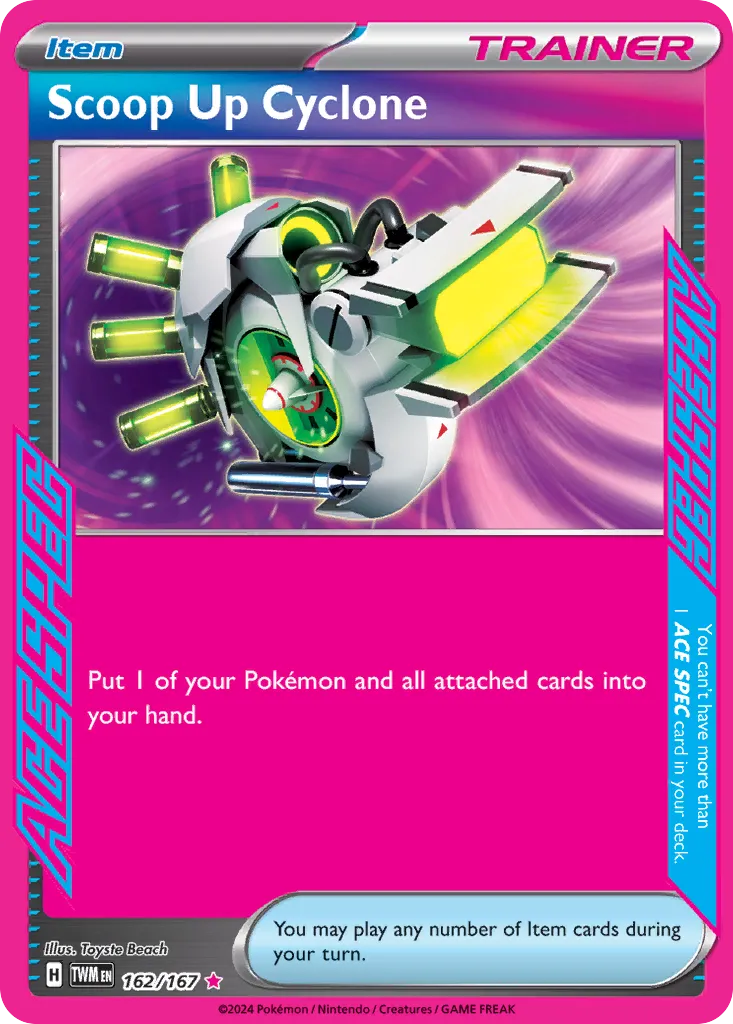 2024 Twilight Masquerade Scoop Up Cyclone #162/167 ACE SPEC Rare card image