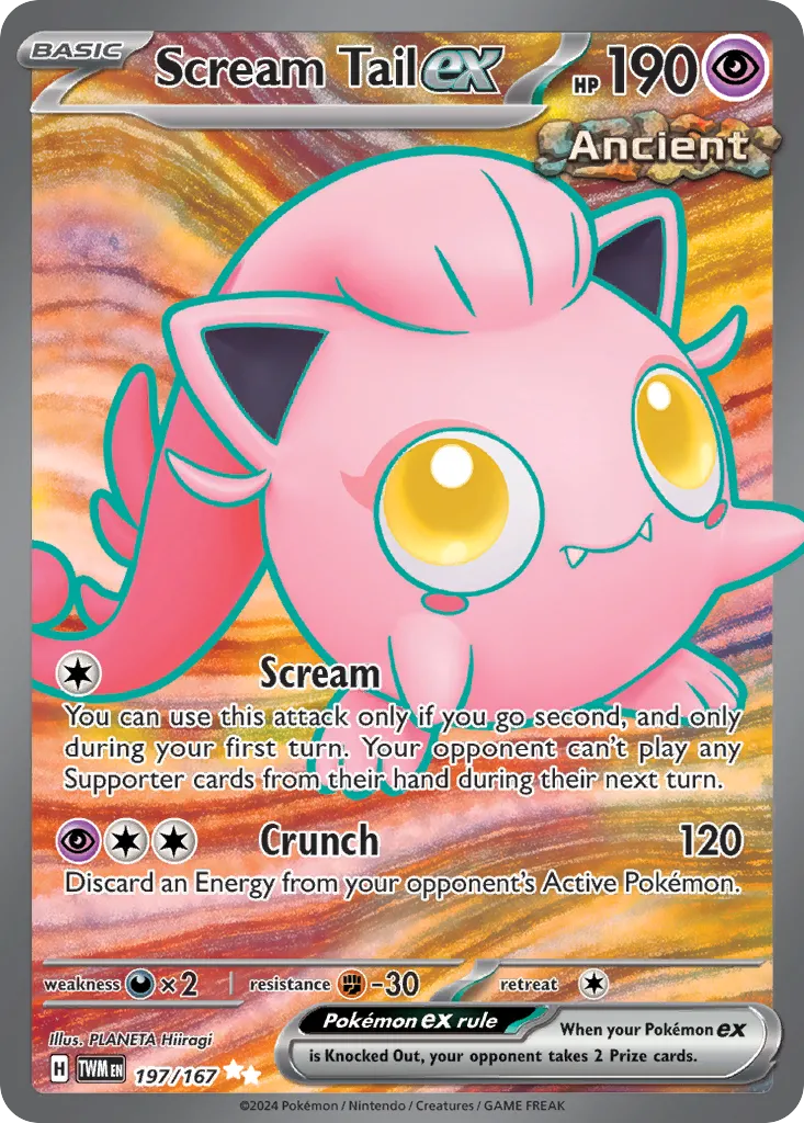 2024 Twilight Masquerade Scream Tail ex #197/167 Ultra Rare card image