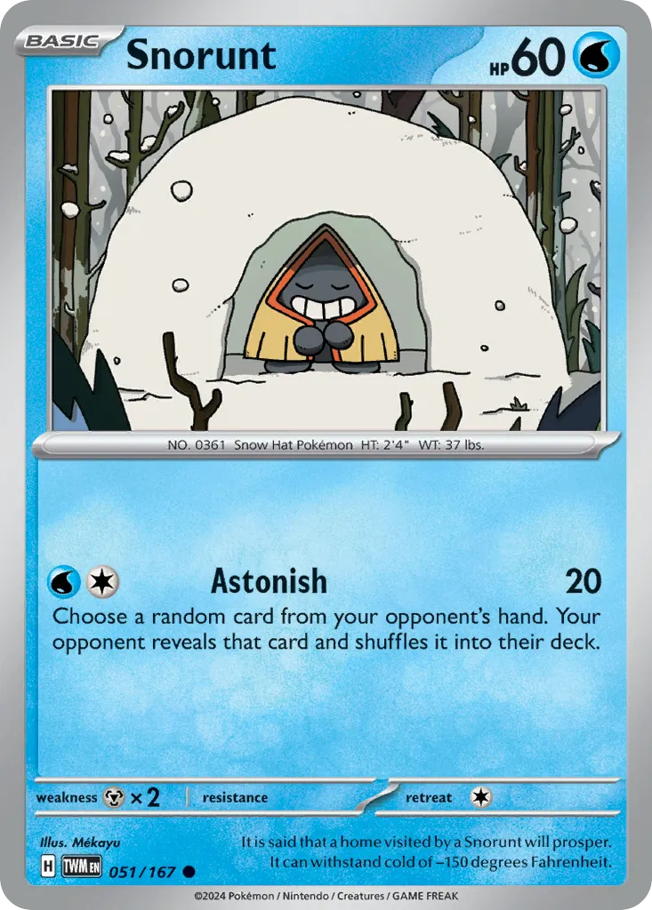2024 Twilight Masquerade Snorunt #051/167 Common card image