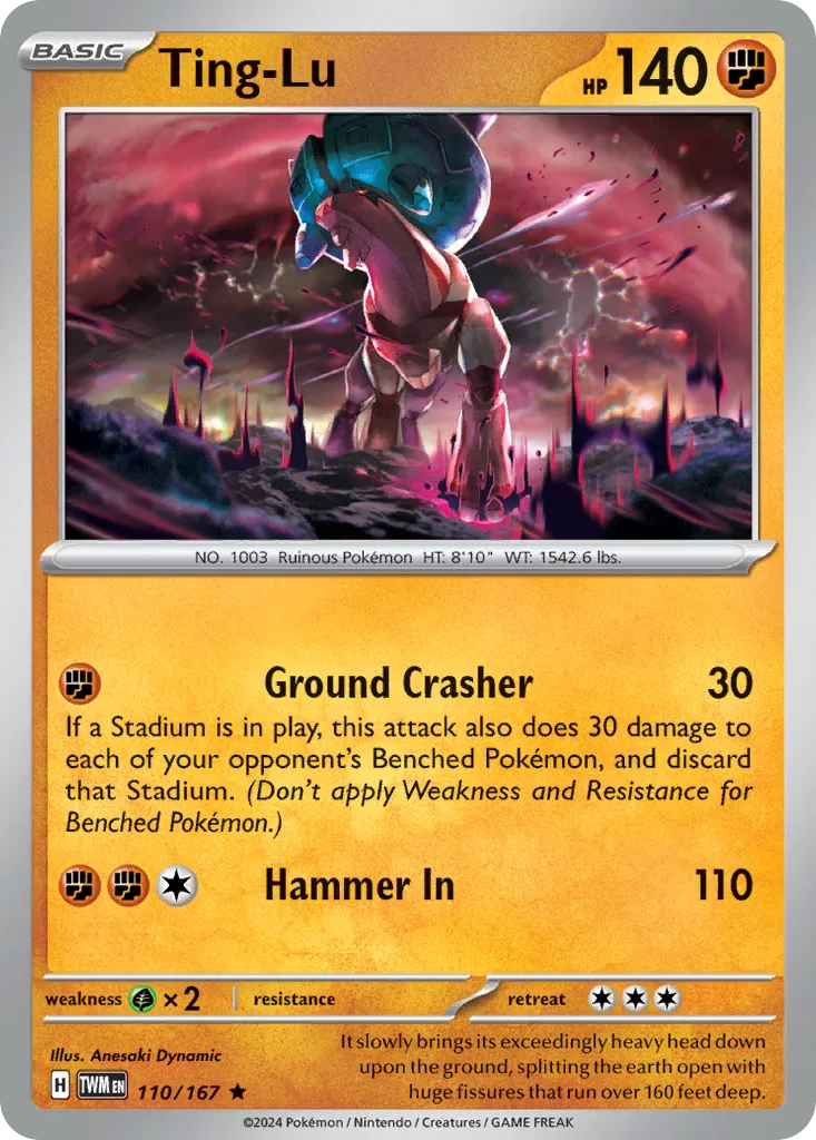 2024 Twilight Masquerade Ting-Lu #110/167 Rare card image