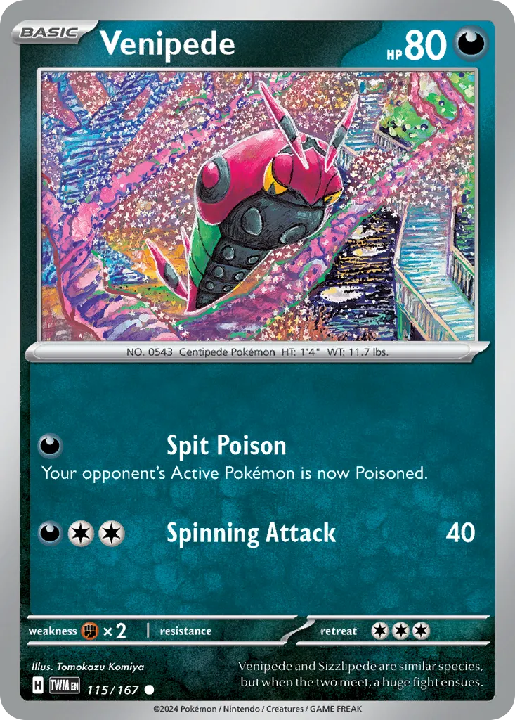 2024 Twilight Masquerade Venipede Common #115/167 Common card image