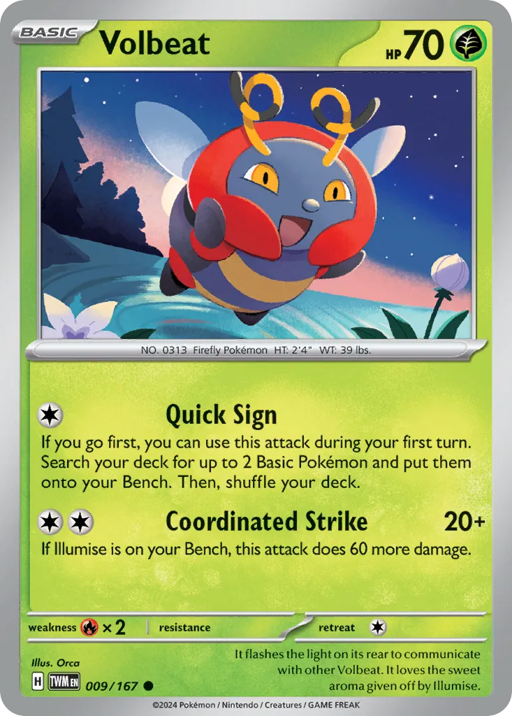 2024 Twilight Masquerade Volbeat Common #009/167 Common card image