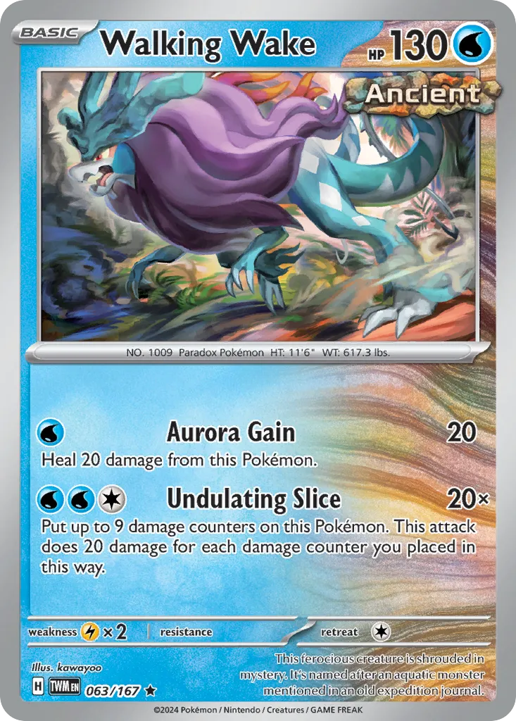 2024 Twilight Masquerade Walking Wake #063/167 Rare card image