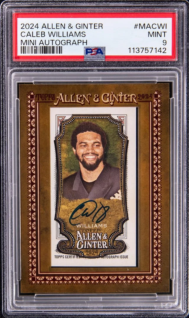 2024 Upper Deck Caleb Williams Allen & Ginter Mini Autograph #MA-CWI card image
