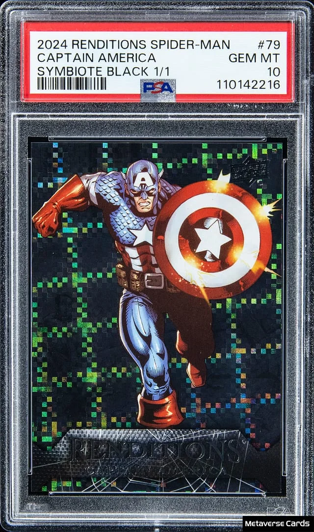 2024 Upper Deck Captain America Marvel Renditions Spider-Man Symbiote Black #79 card image