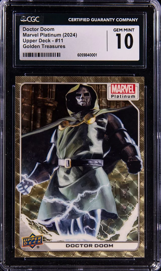 2024 Upper Deck Doctor Doom Marvel Platinum Golden Treasures #11 card image