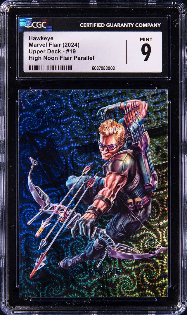 2024 Upper Deck Hawkeye Marvel Flair High Noon Flair Parallel #19 card image