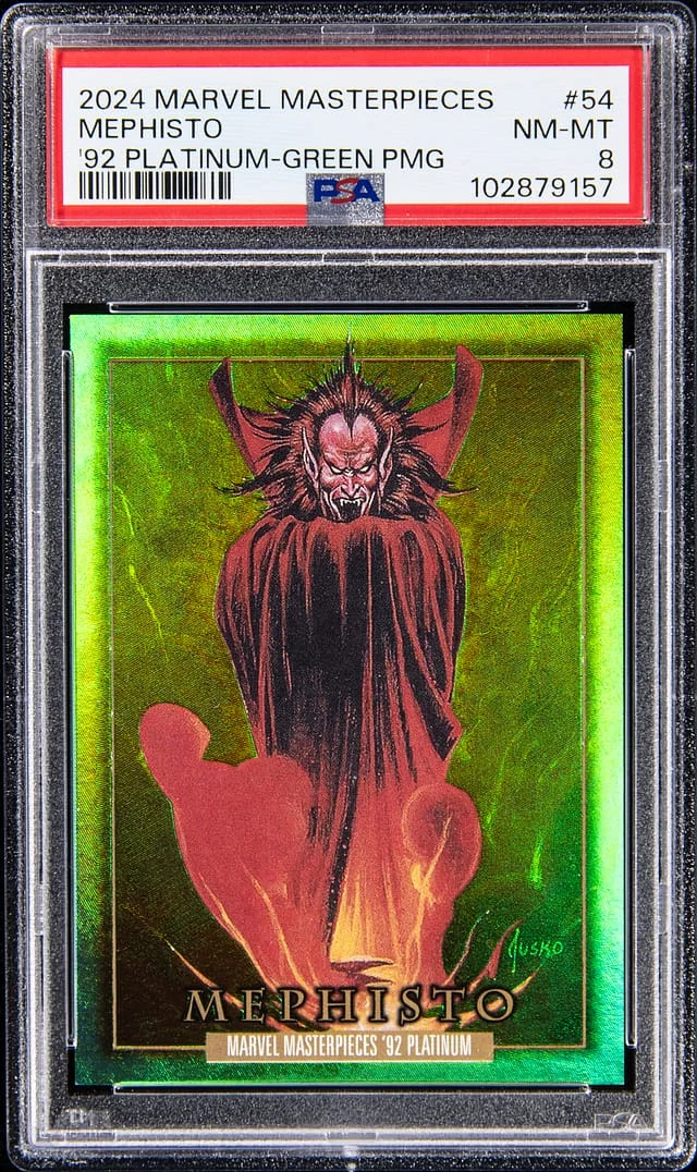 2024 Upper Deck Mephisto Marvel Masterpieces '92 Platinum Precious Metal Gems (PMG) Green #54 card image