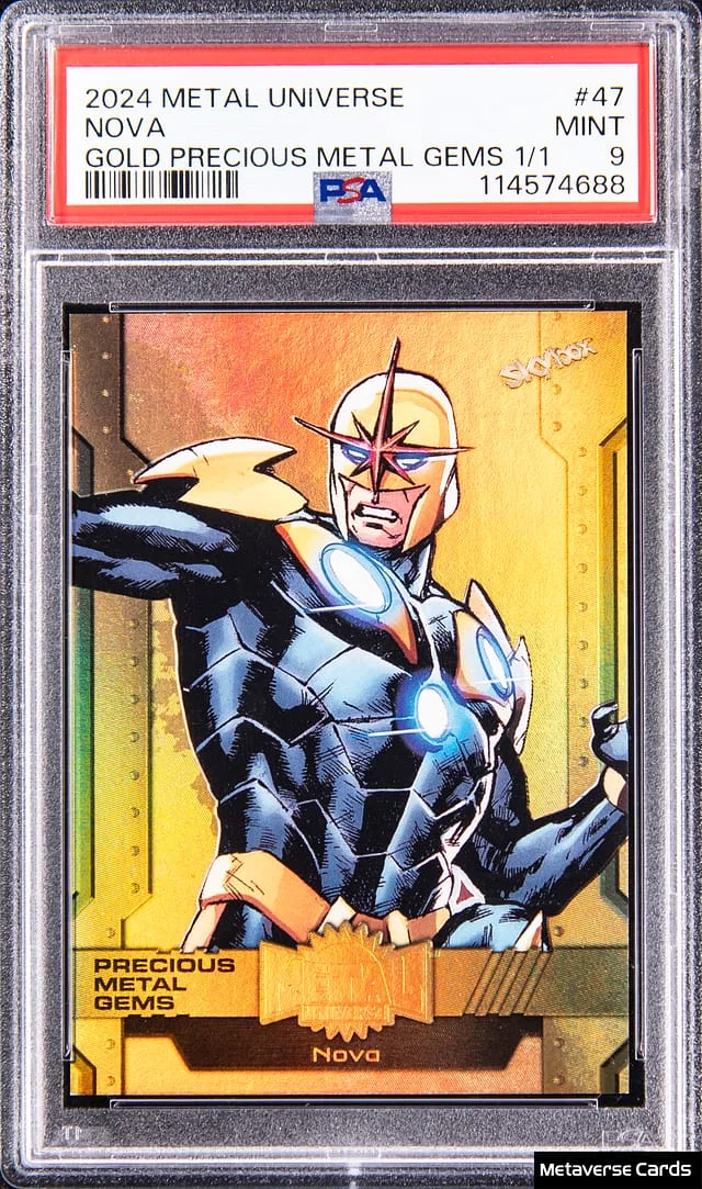 2024 Upper Deck Nova Marvel Metal Universe Avengers Precious Metal Gems (PMG) Gold #47 card image