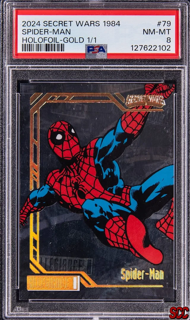 2024 Upper Deck Spider-Man Marvel Allegiance Secret Wars '84 Holofoil Gold #79 card image