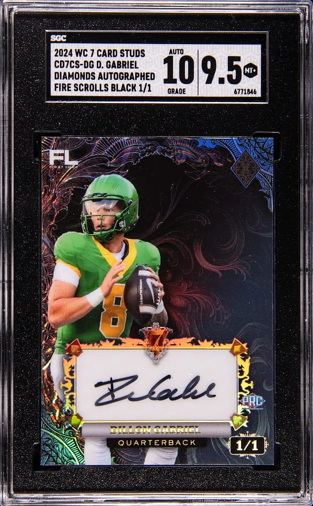 2024 Wild Card 5 Card Studs Diamonds Autographs Fire Scrolls Black Dillon Gabriel #CD7CS-DG card image
